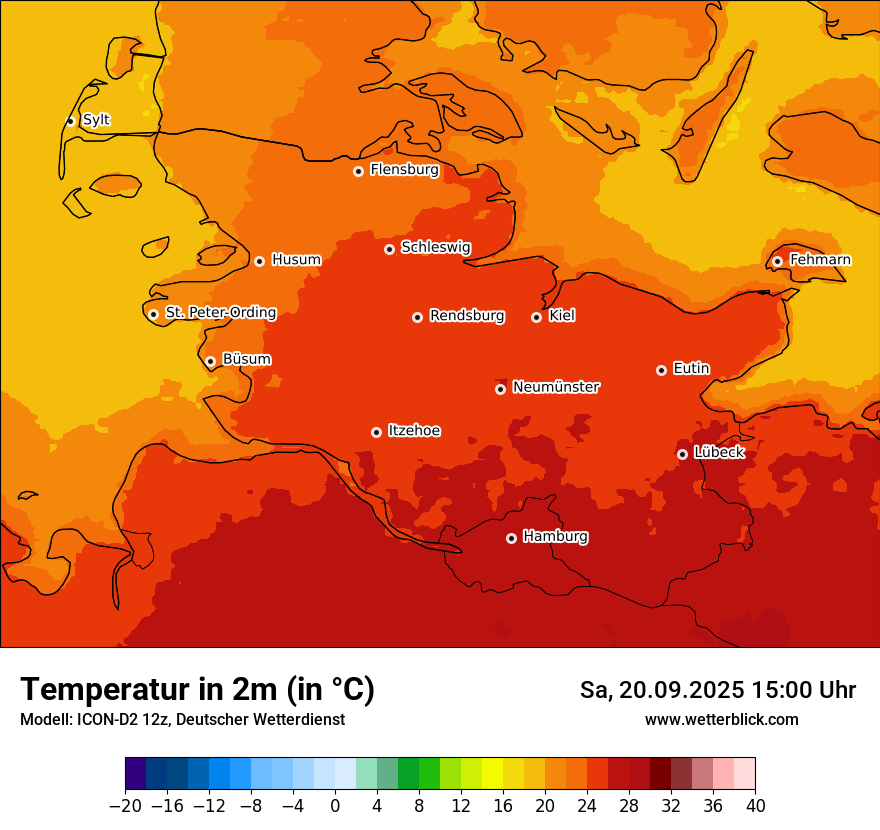 Modellkarten Temperatur