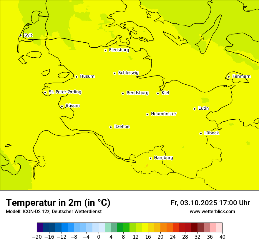 Modellkarten Temperatur