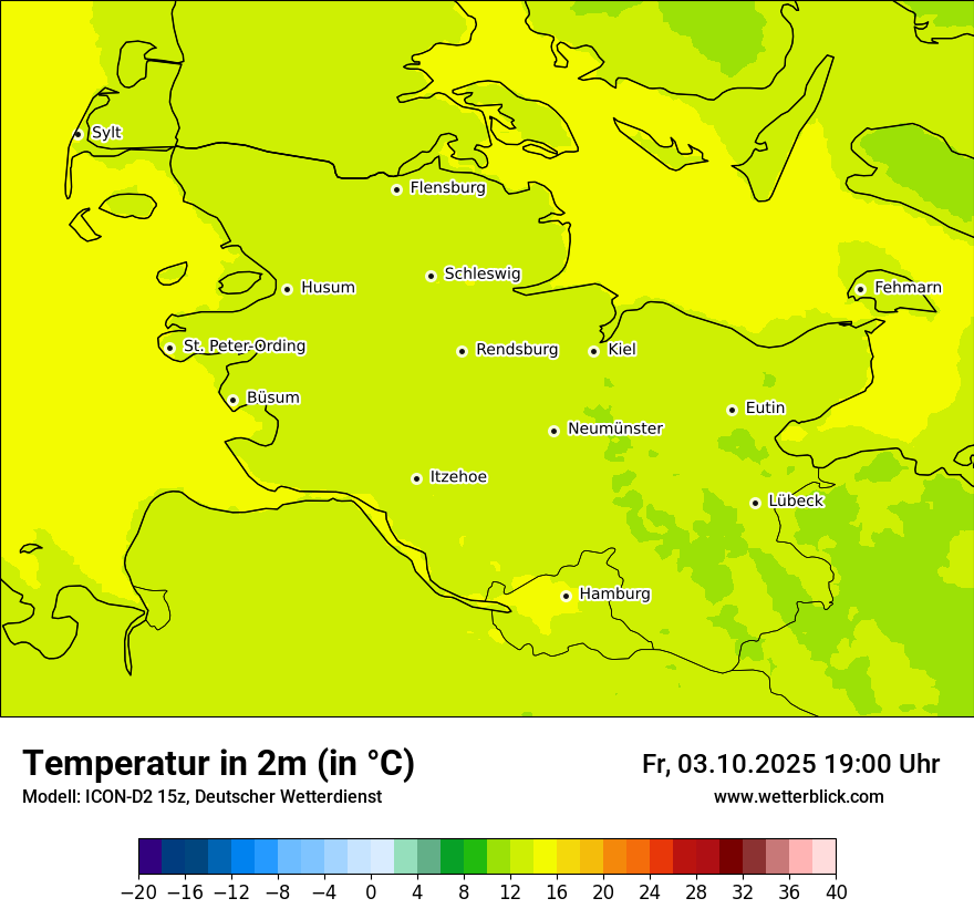 Modellkarten Temperatur