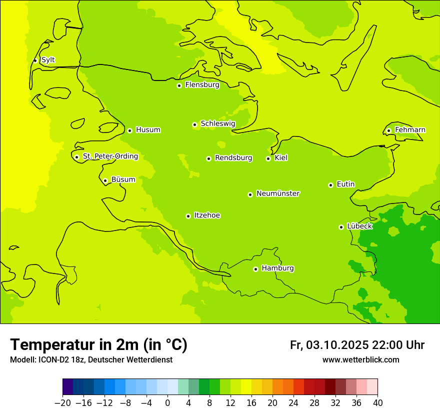 Modellkarten Temperatur