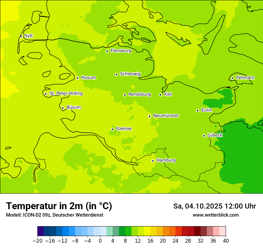 Modellkarten Temperatur