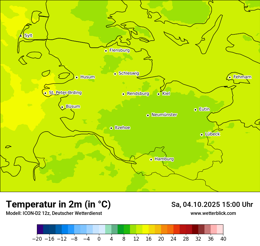 Modellkarten Temperatur