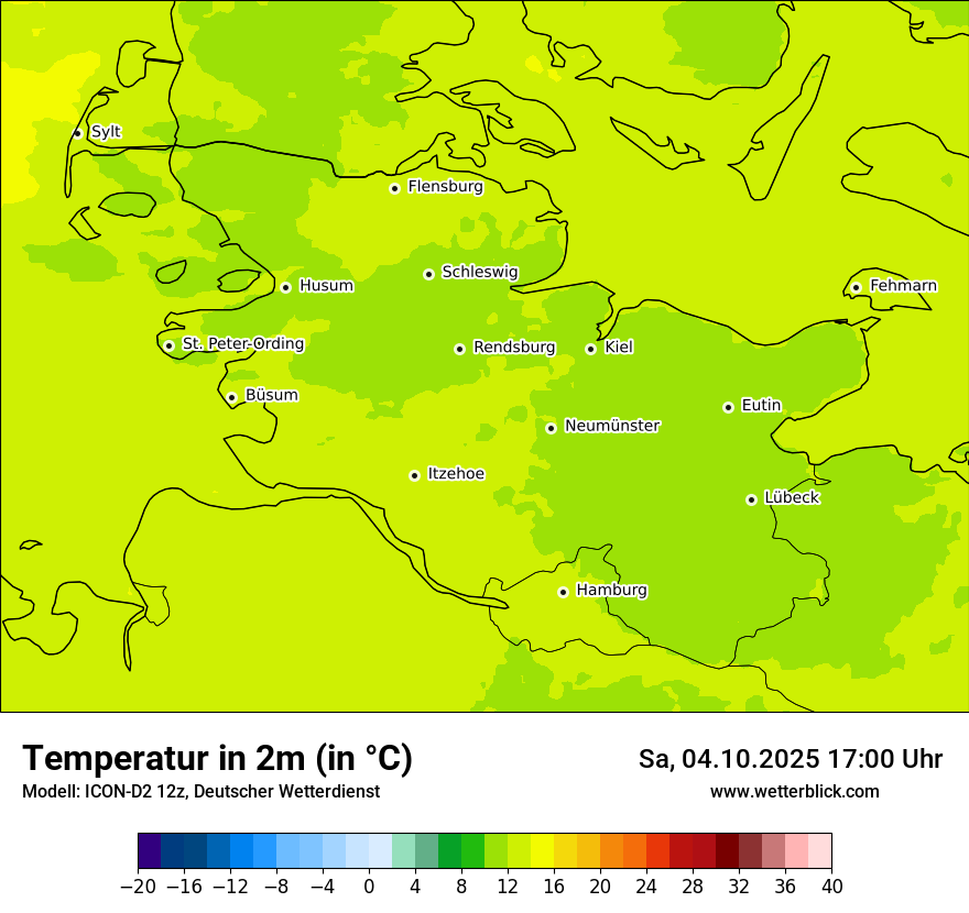 Modellkarten Temperatur