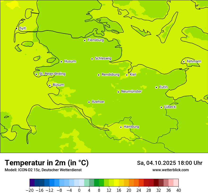 Modellkarten Temperatur
