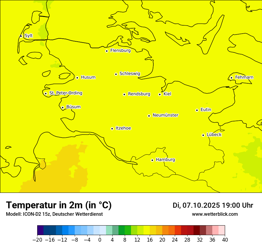 Modellkarten Temperatur
