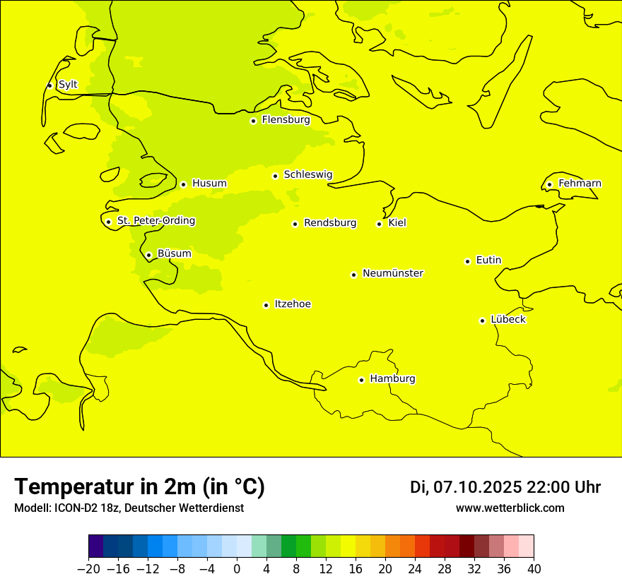 Modellkarten Temperatur