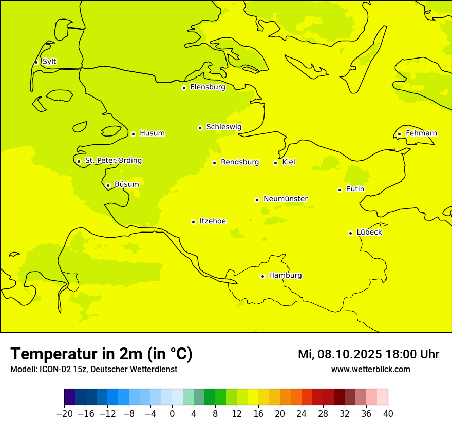 Modellkarten Temperatur
