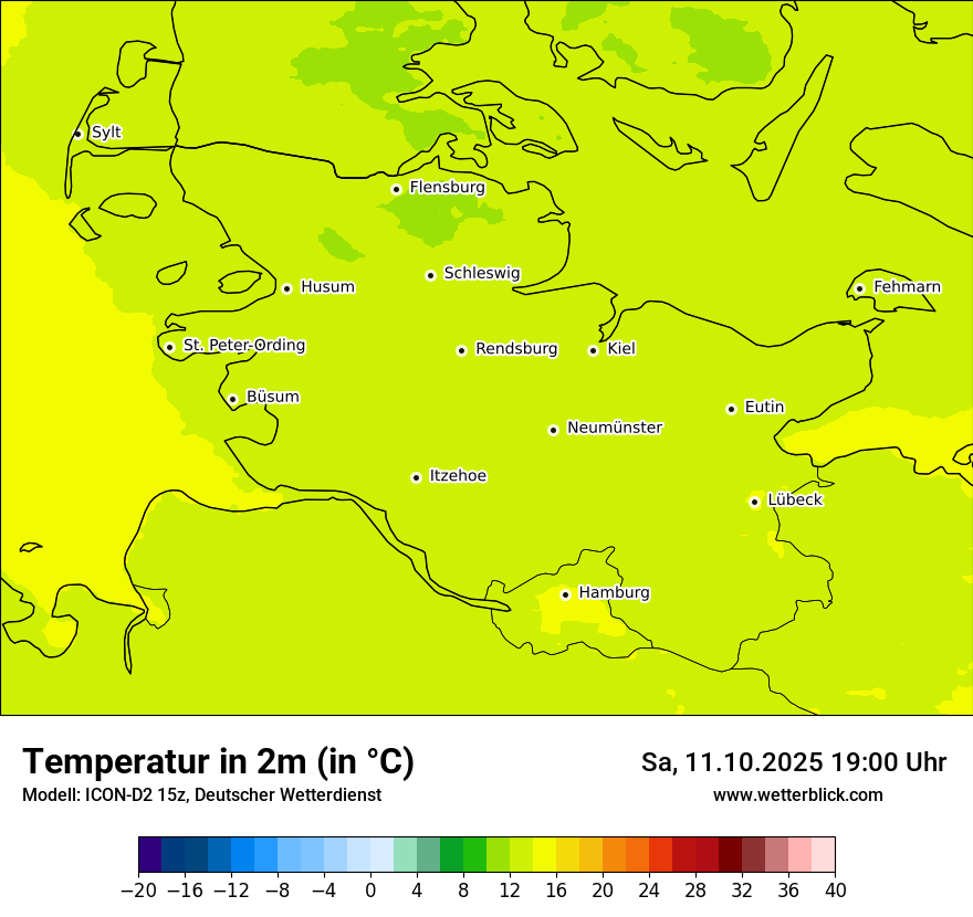 Modellkarten Temperatur
