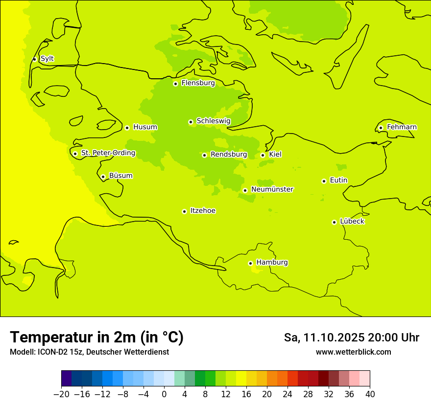Modellkarten Temperatur
