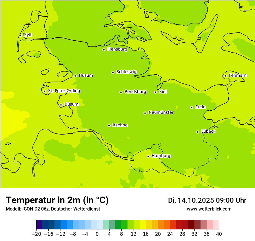 Modellkarten Temperatur