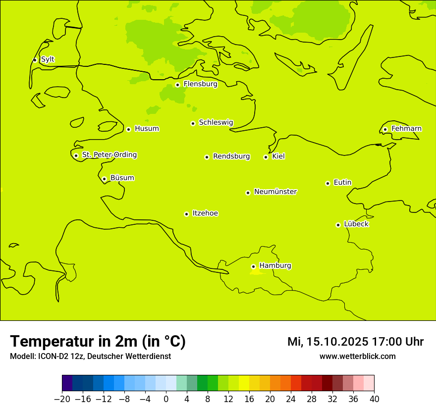 Modellkarten Temperatur