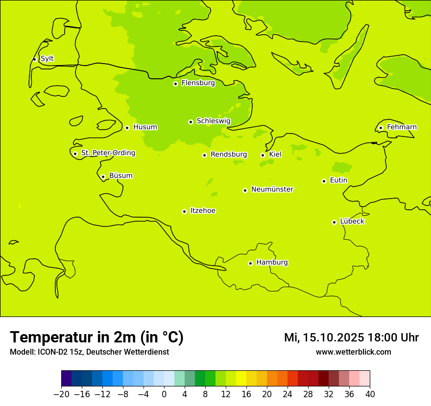 Modellkarten Temperatur