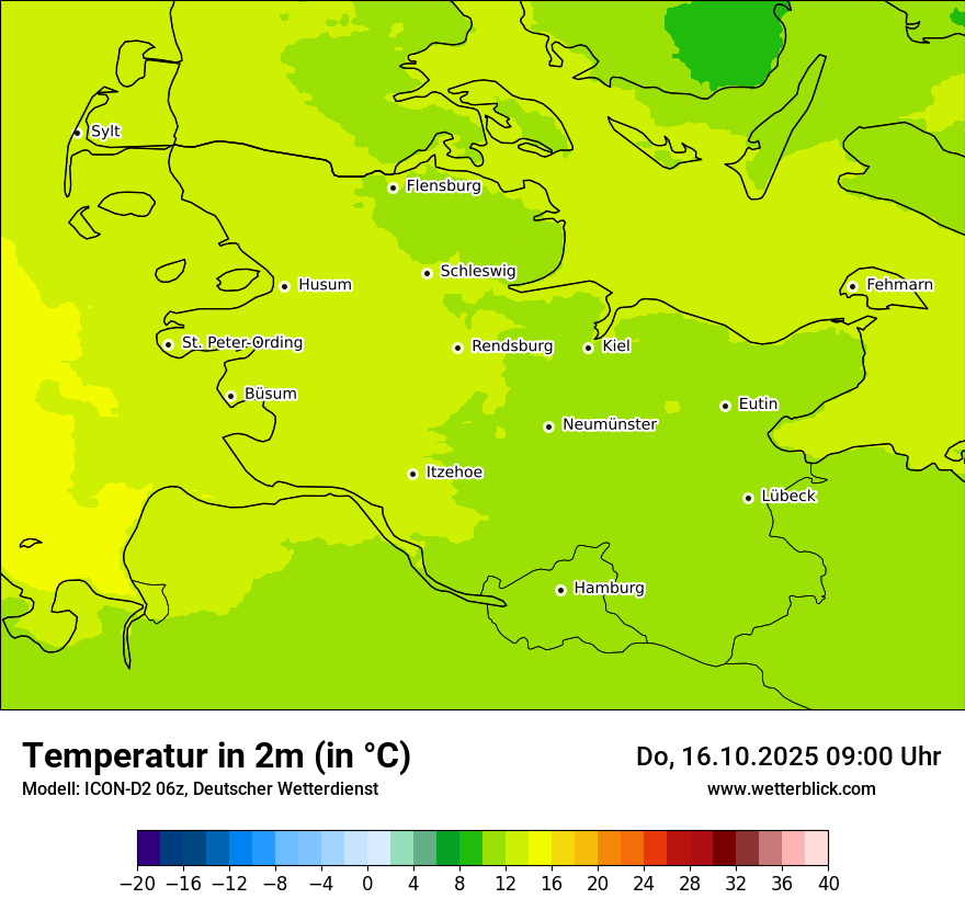 Modellkarten Temperatur