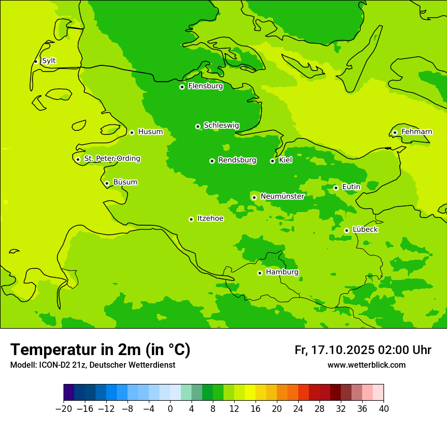 Modellkarten Temperatur