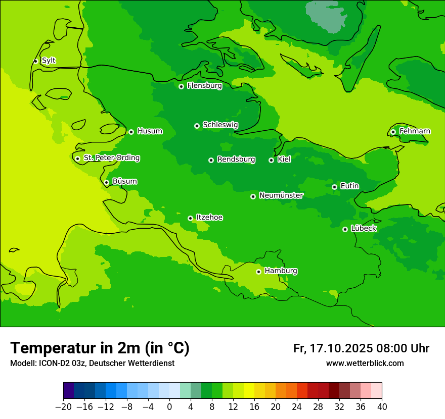 Modellkarten Temperatur