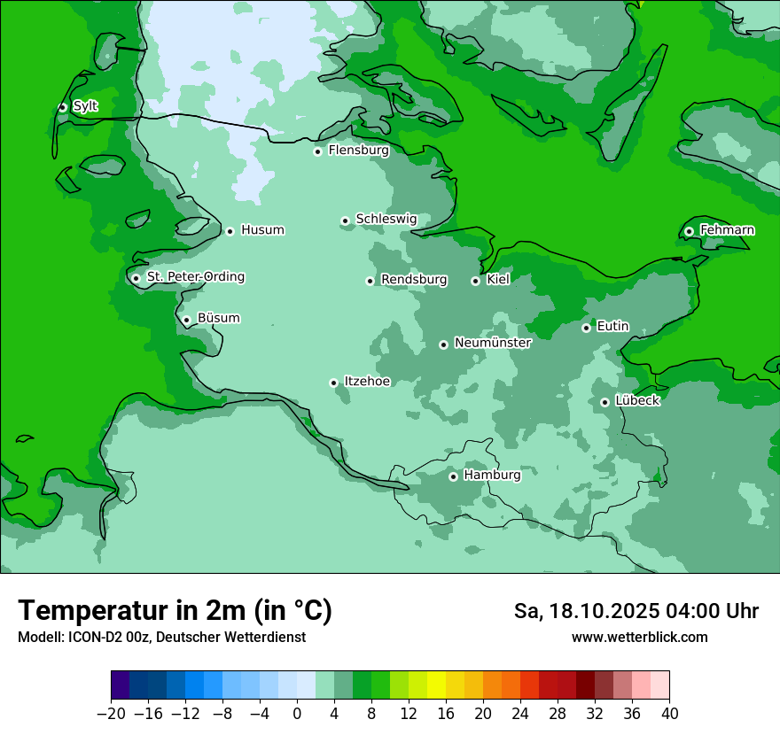 Modellkarten Temperatur