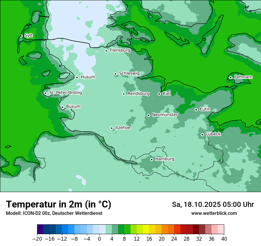 Modellkarten Temperatur