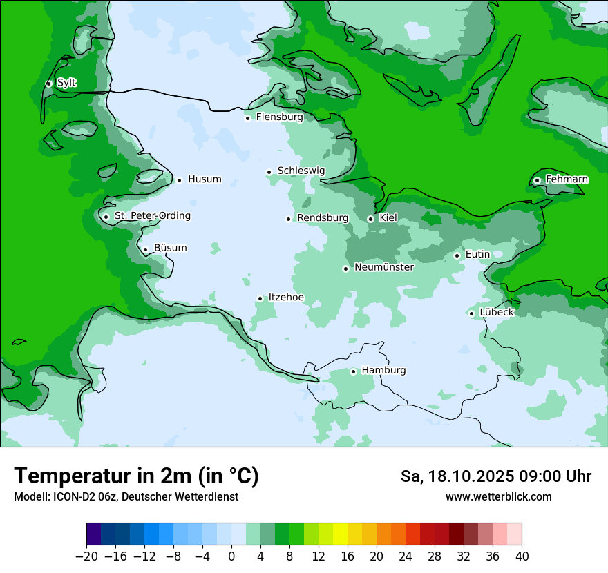Modellkarten Temperatur