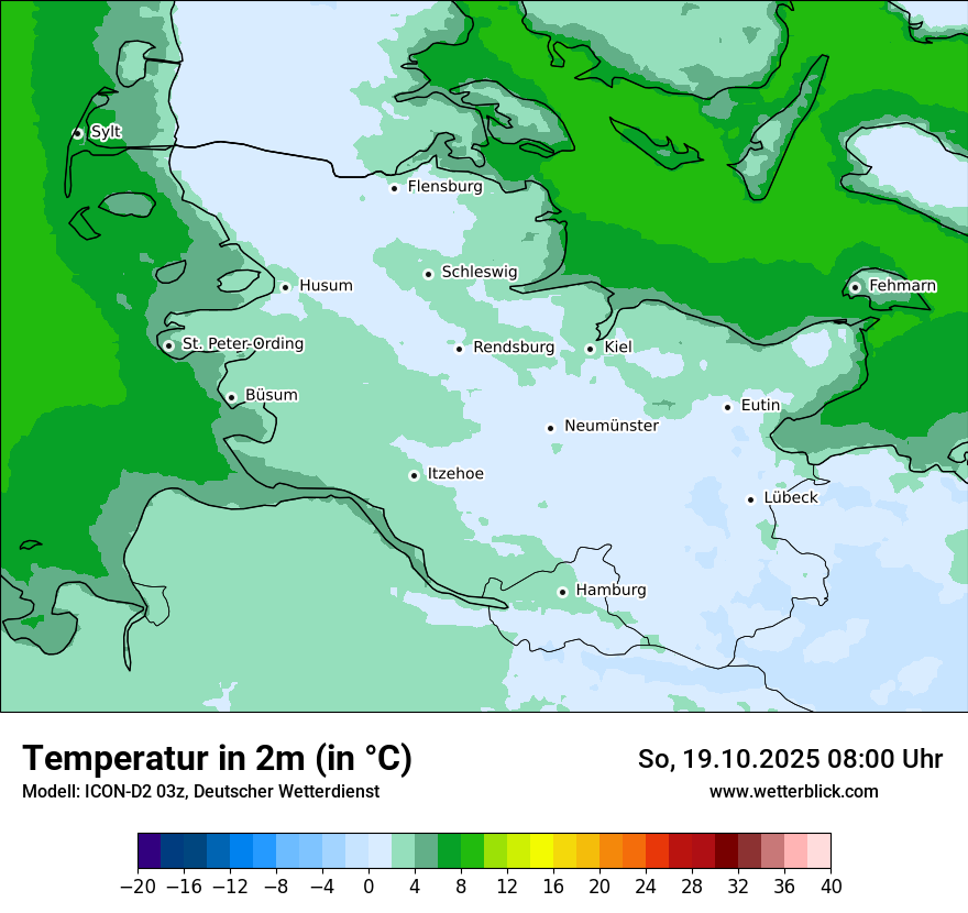 Modellkarten Temperatur