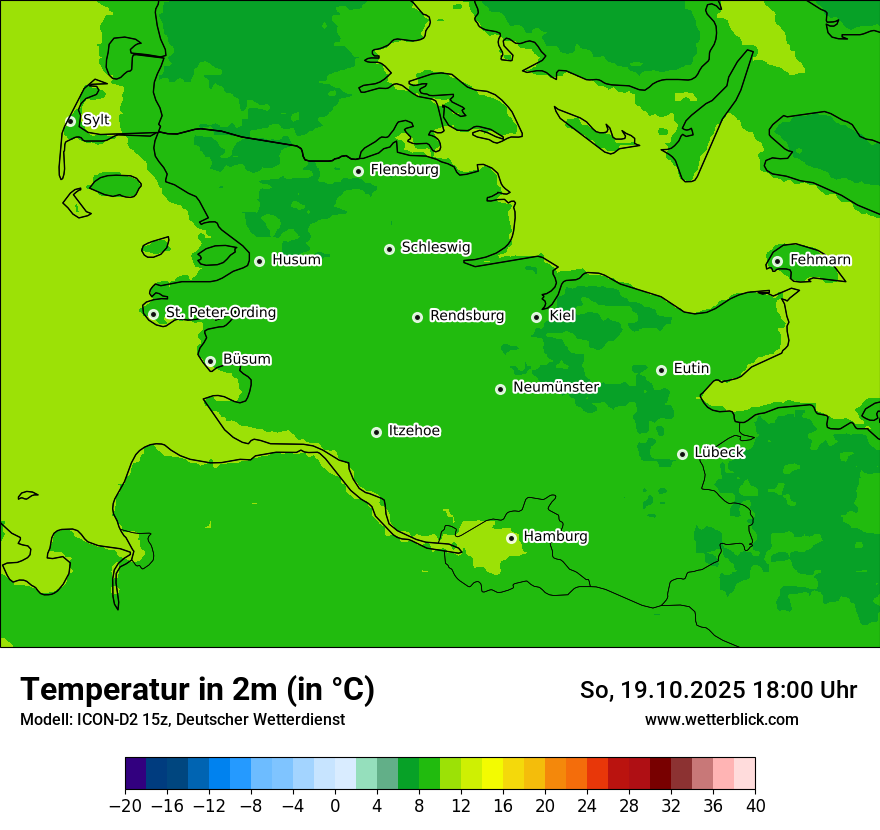 Modellkarten Temperatur