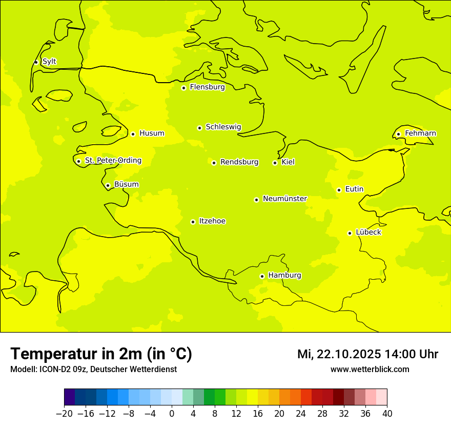 Modellkarten Temperatur