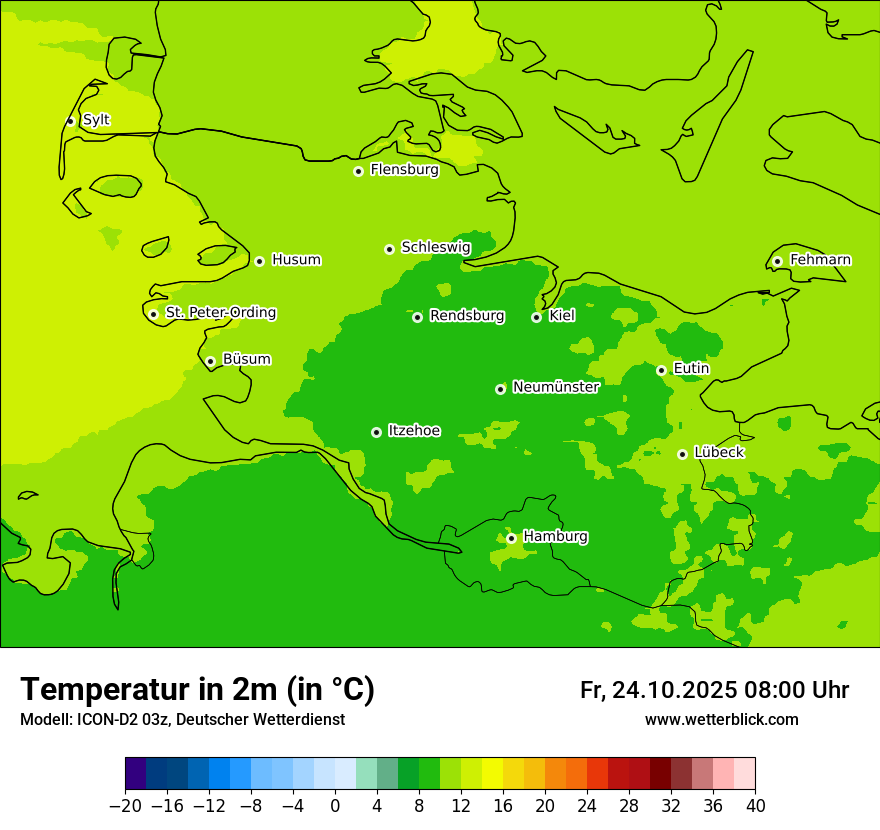 Modellkarten Temperatur