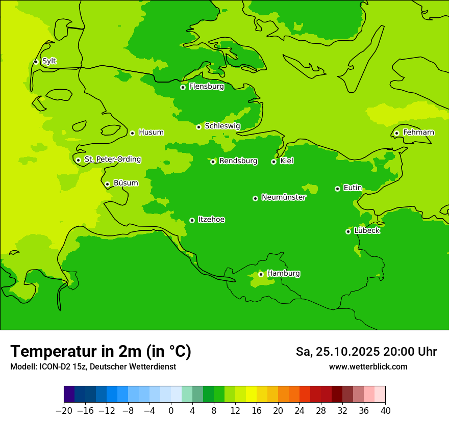 Modellkarten Temperatur