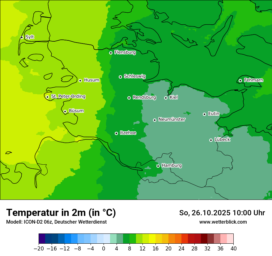 Modellkarten Temperatur