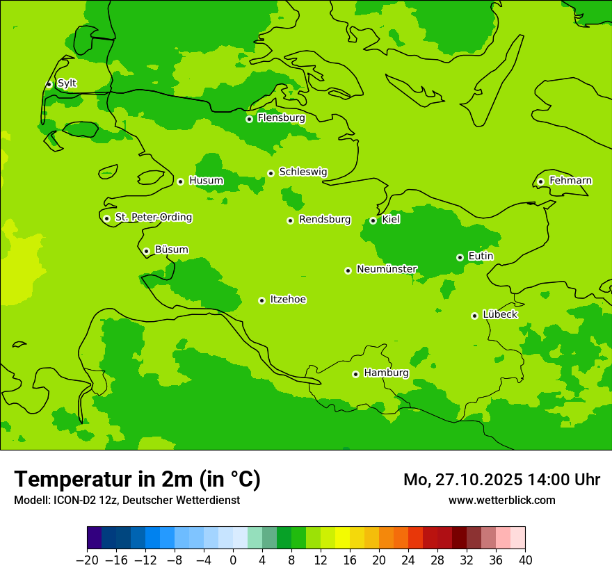 Modellkarten Temperatur Modellkarten Temperatur
