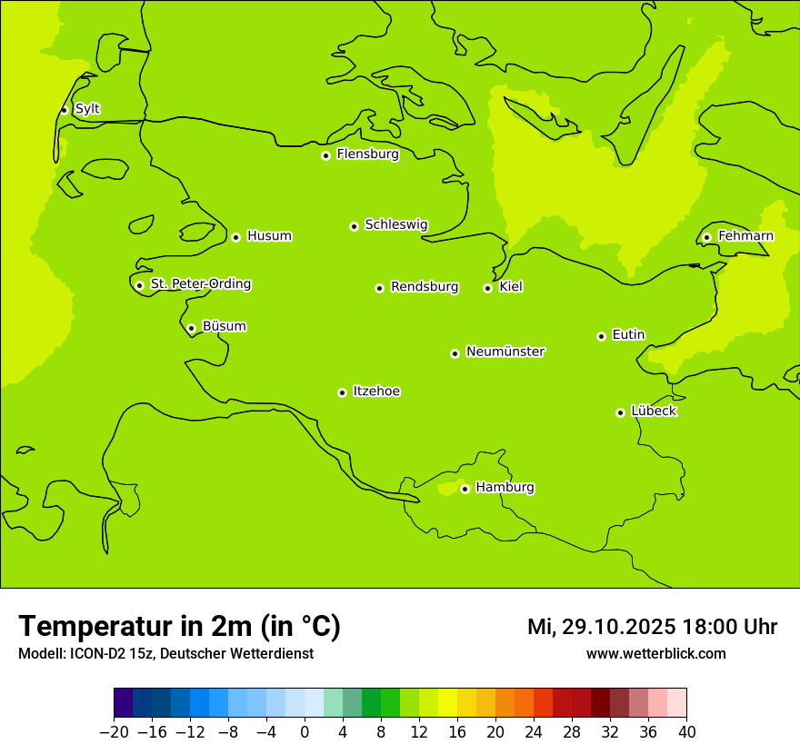 Modellkarten Temperatur Modellkarten Temperatur