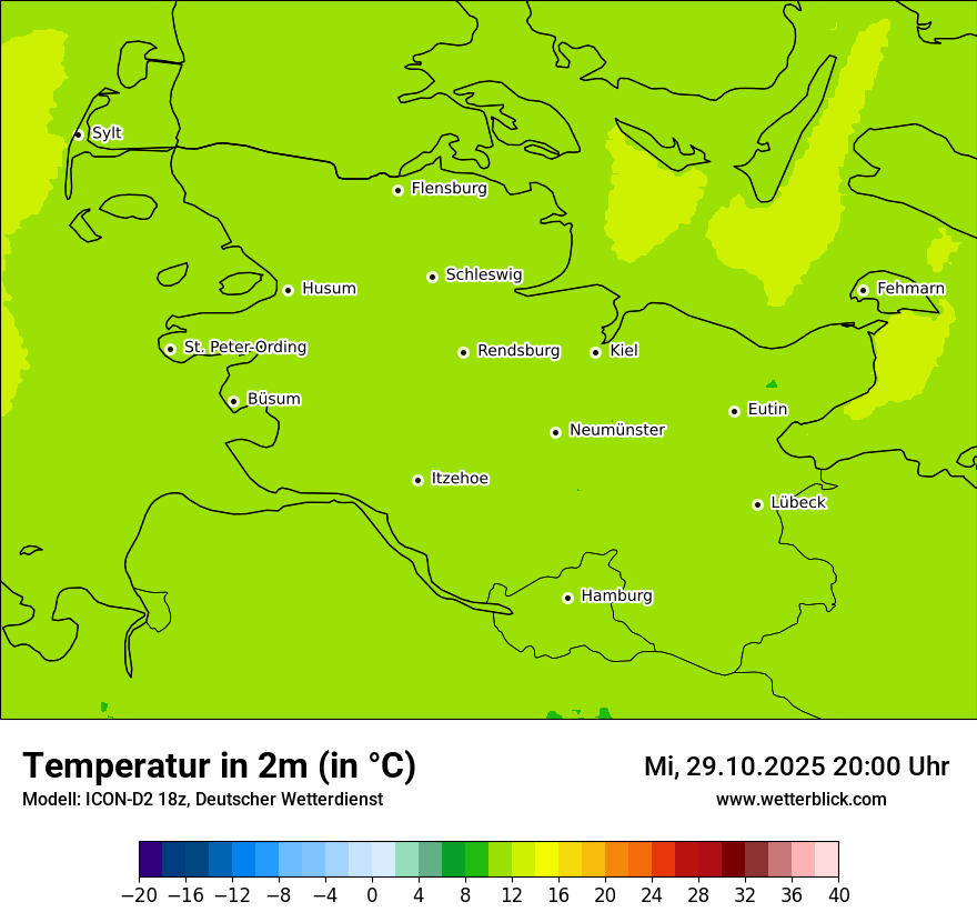 Modellkarten Temperatur Modellkarten Temperatur