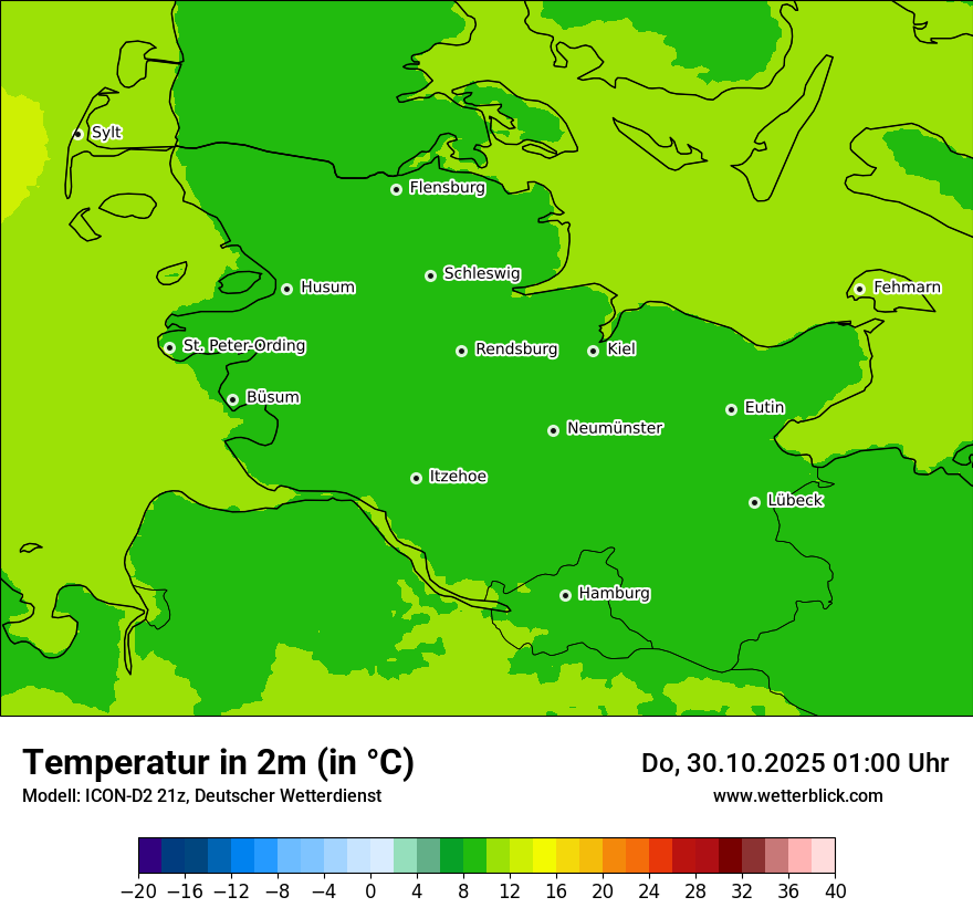 Modellkarten Temperatur Modellkarten Temperatur