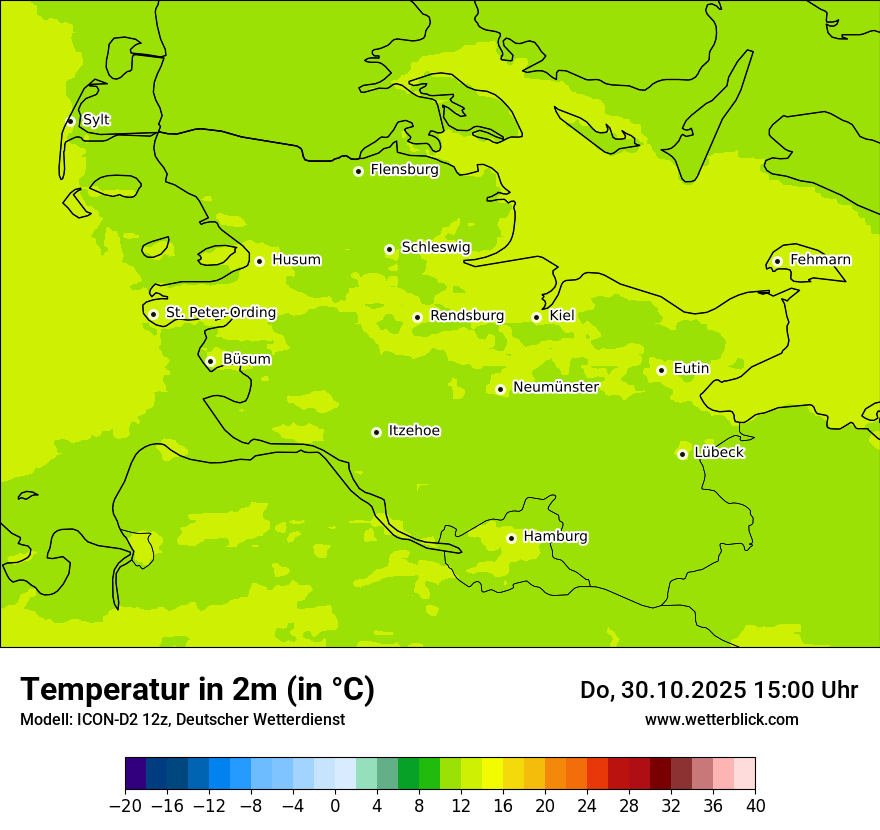 Modellkarten Temperatur
