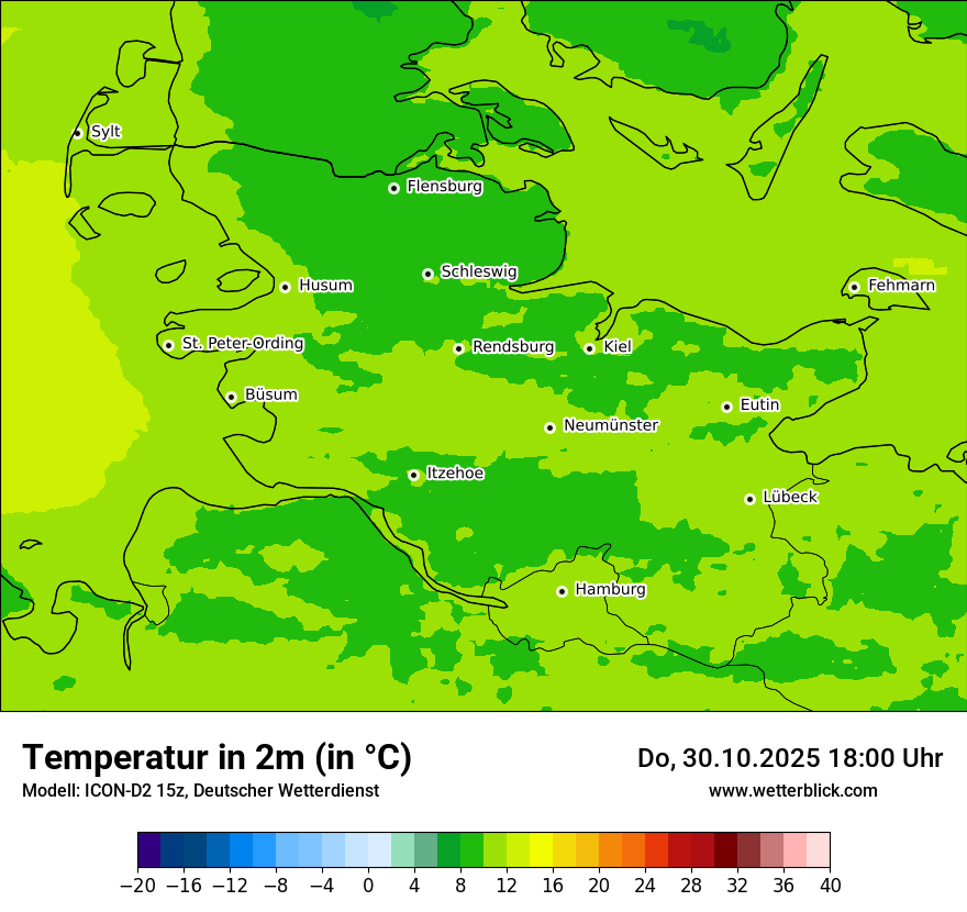 Modellkarten Temperatur Modellkarten Temperatur
