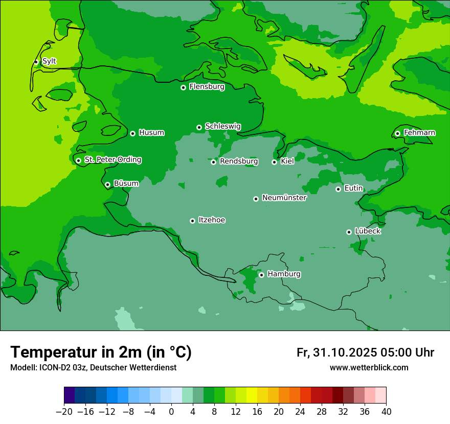 Modellkarten Temperatur Modellkarten Temperatur