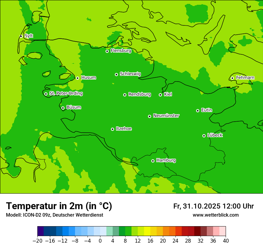 Modellkarten Temperatur Modellkarten Temperatur