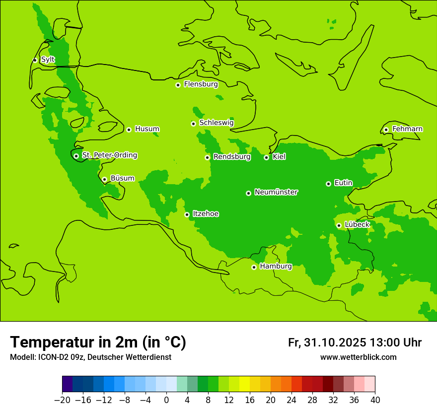 Modellkarten Temperatur Modellkarten Temperatur