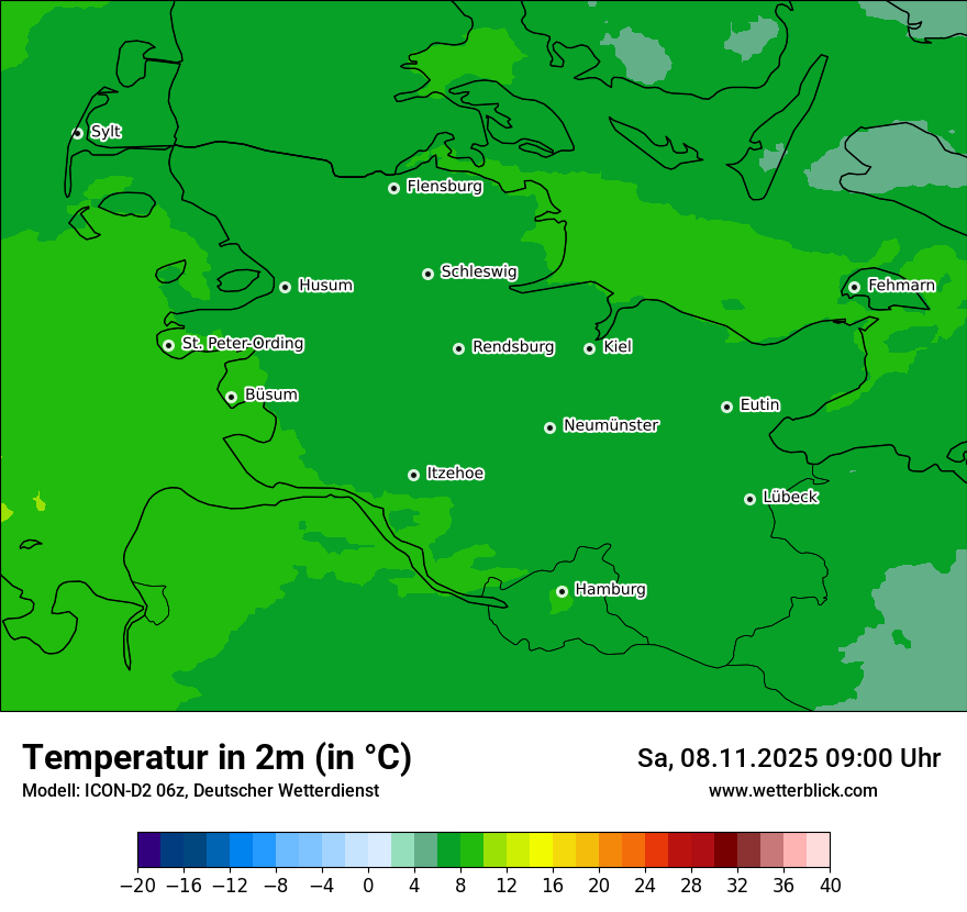 Modellkarten Temperatur