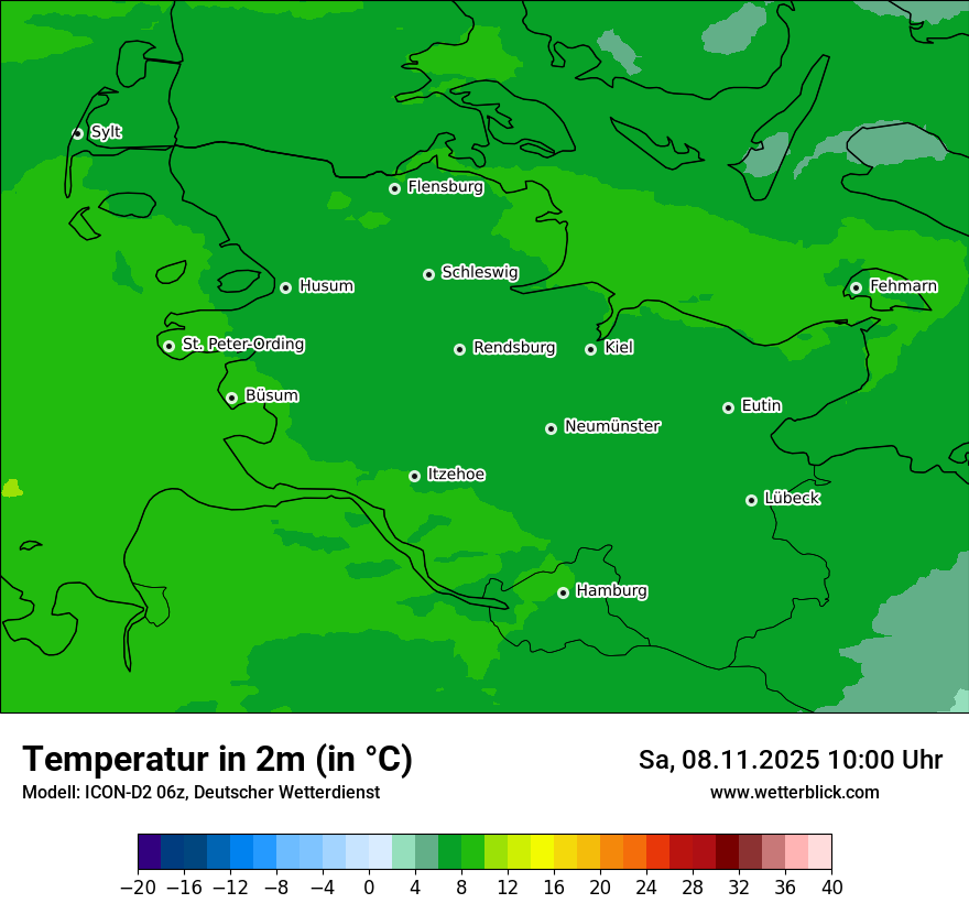 Modellkarten Temperatur