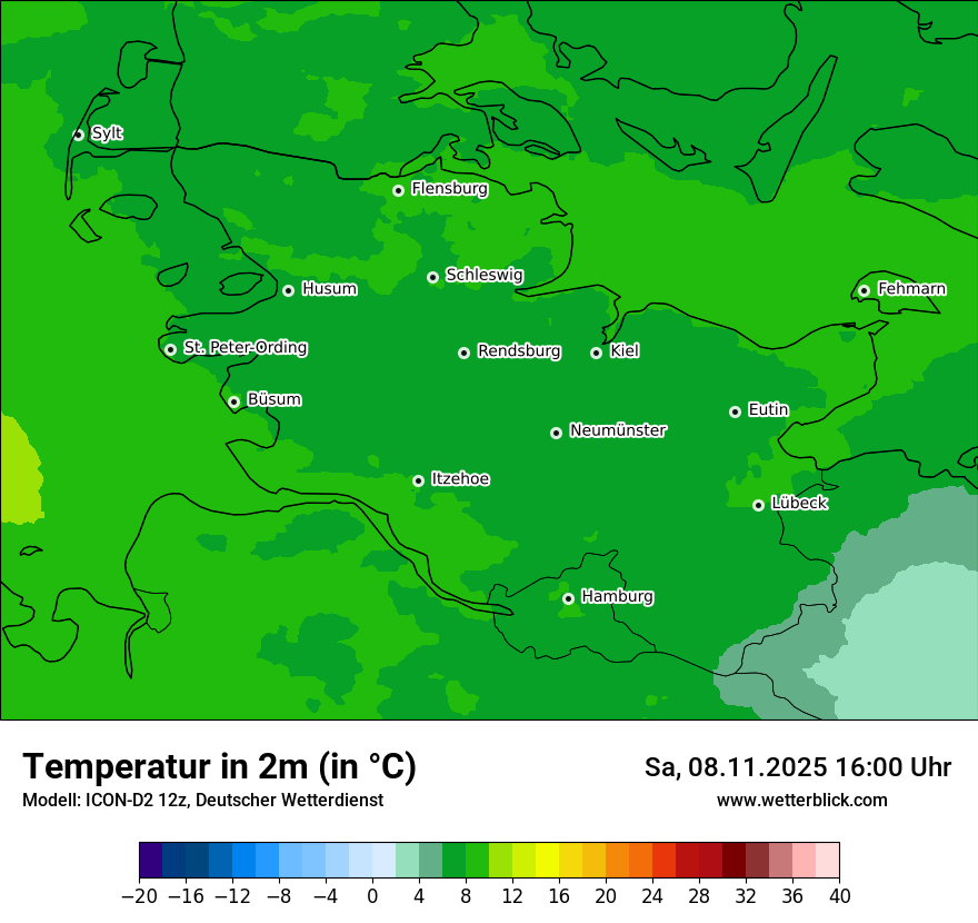 Modellkarten Temperatur