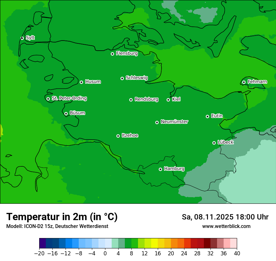 Modellkarten Temperatur