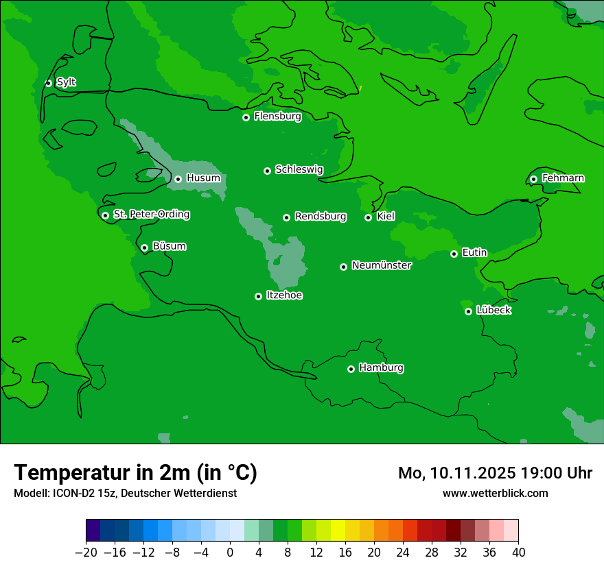 Modellkarten Temperatur