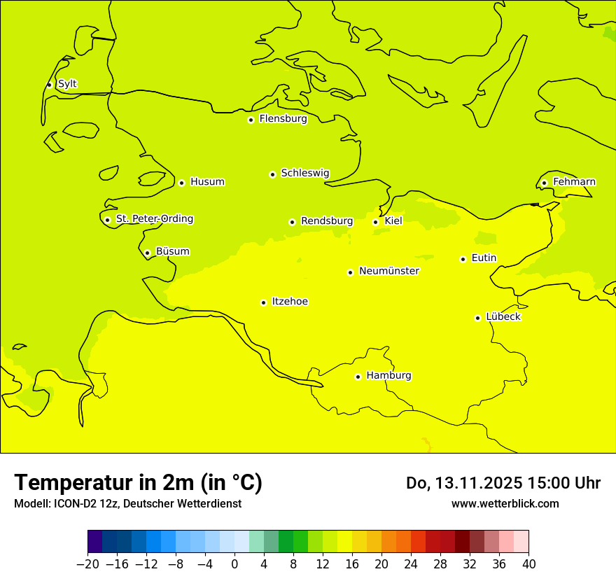 Modellkarten Temperatur