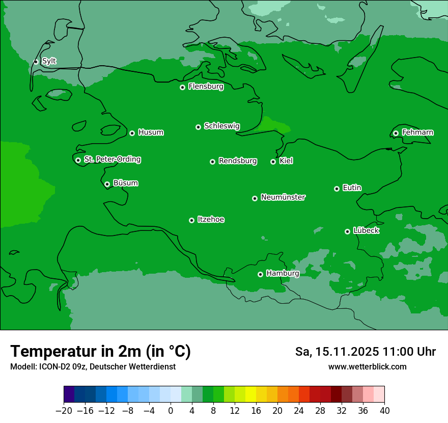 Modellkarten Temperatur