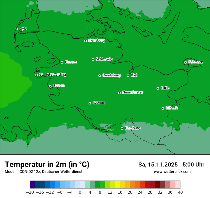 Modellkarten Temperatur