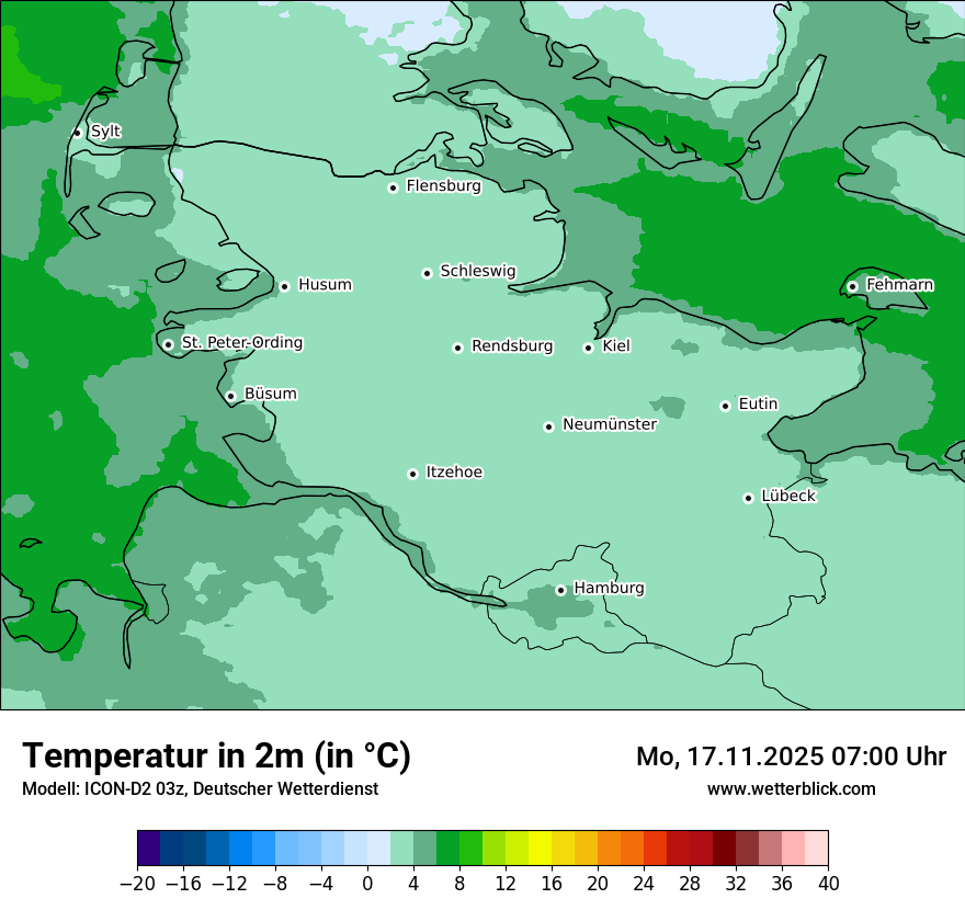 Modellkarten Temperatur