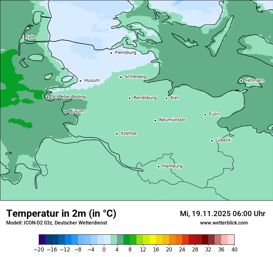 Modellkarten Temperatur