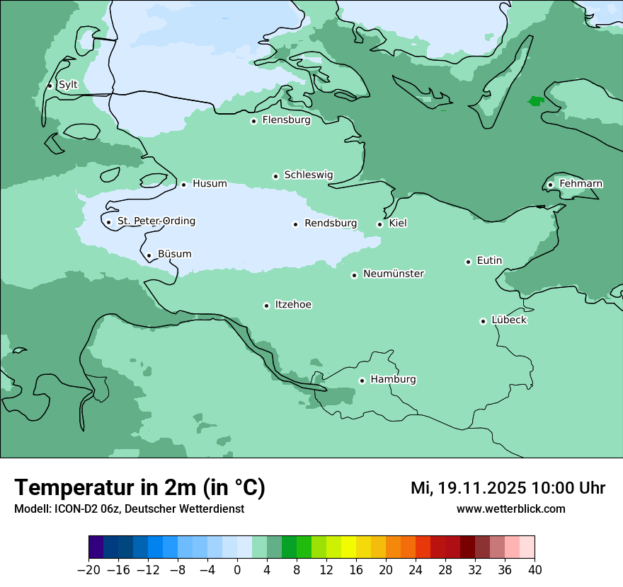 Modellkarten Temperatur