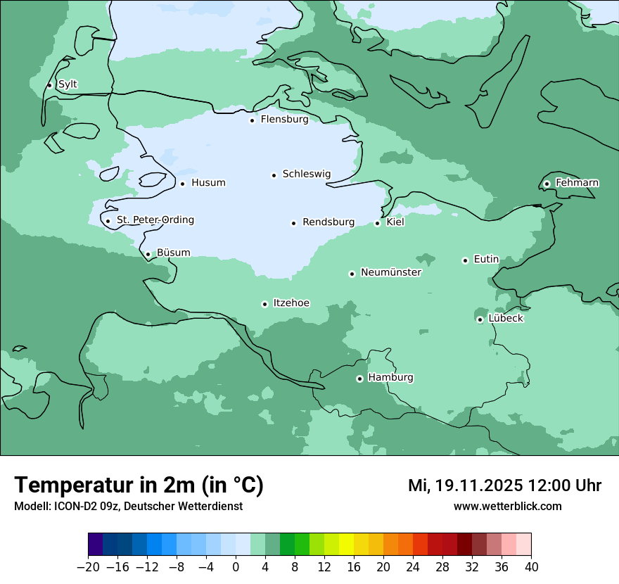 Modellkarten Temperatur