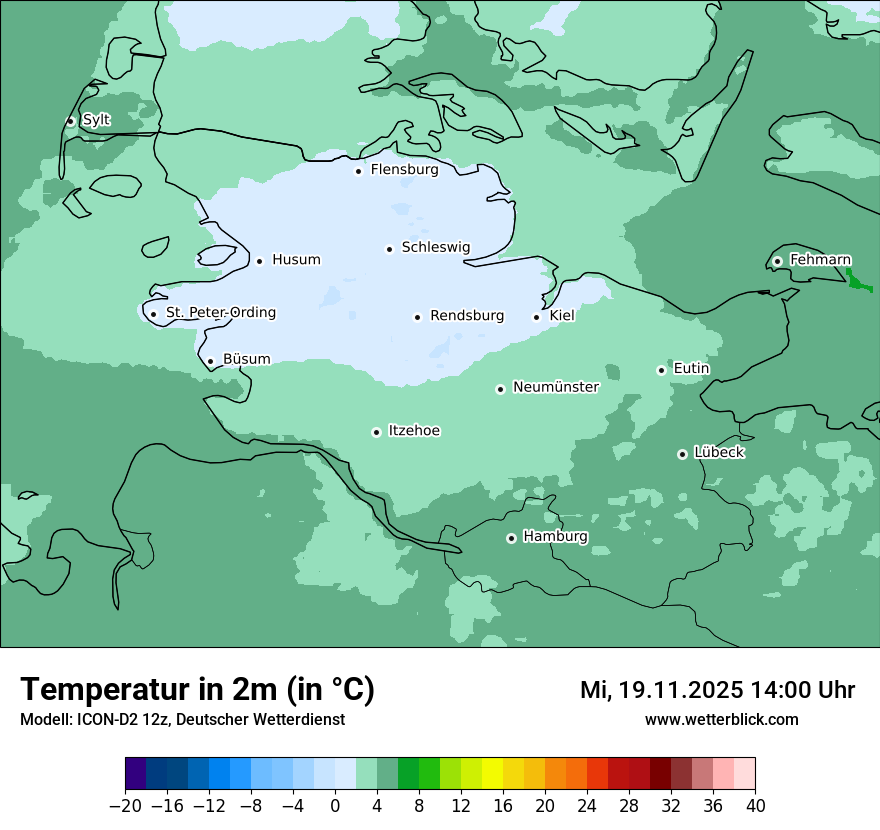 Modellkarten Temperatur